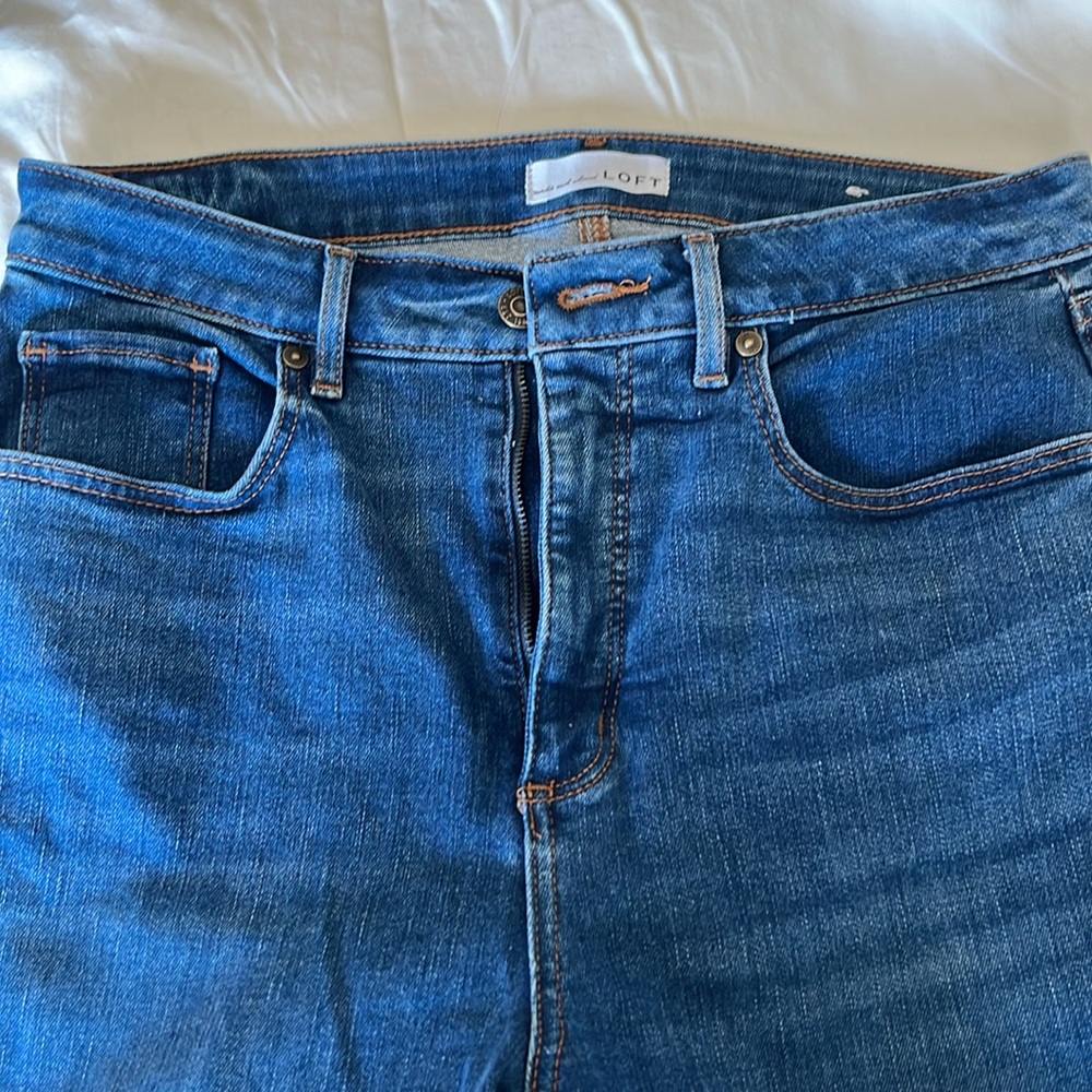 Loft blue denim jean hardly used maubr used once or twice